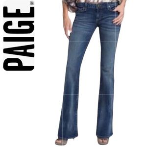 PAIGE Women's Dark Blue Boot Cut Jeans
